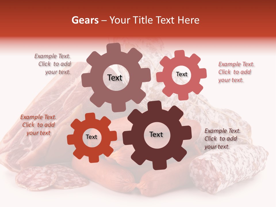 Piece Meat Isolated PowerPoint Template