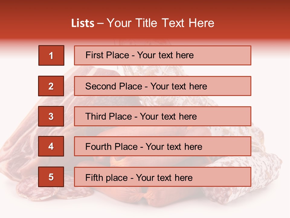 Piece Meat Isolated PowerPoint Template