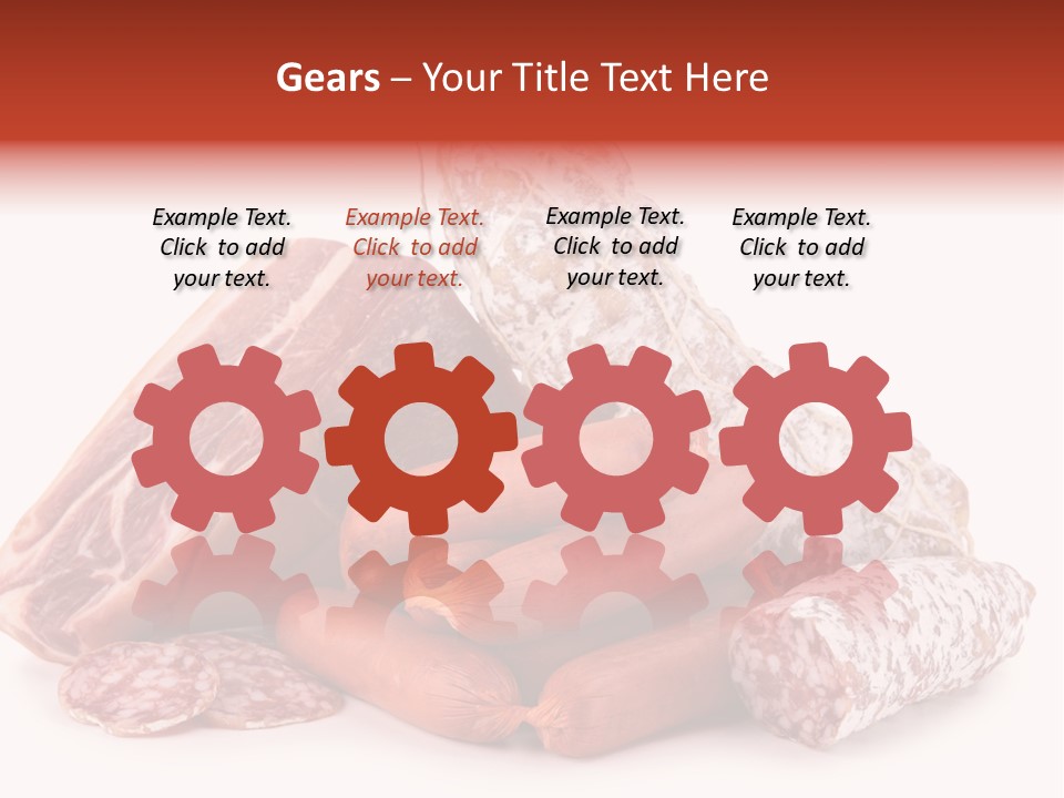 Piece Meat Isolated PowerPoint Template