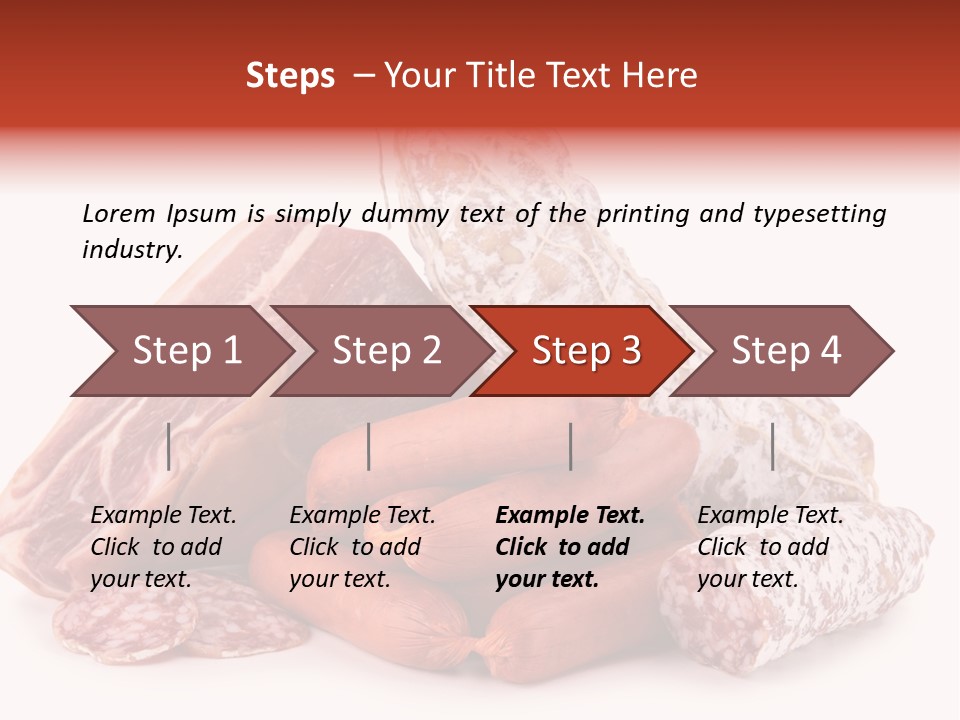 Piece Meat Isolated PowerPoint Template