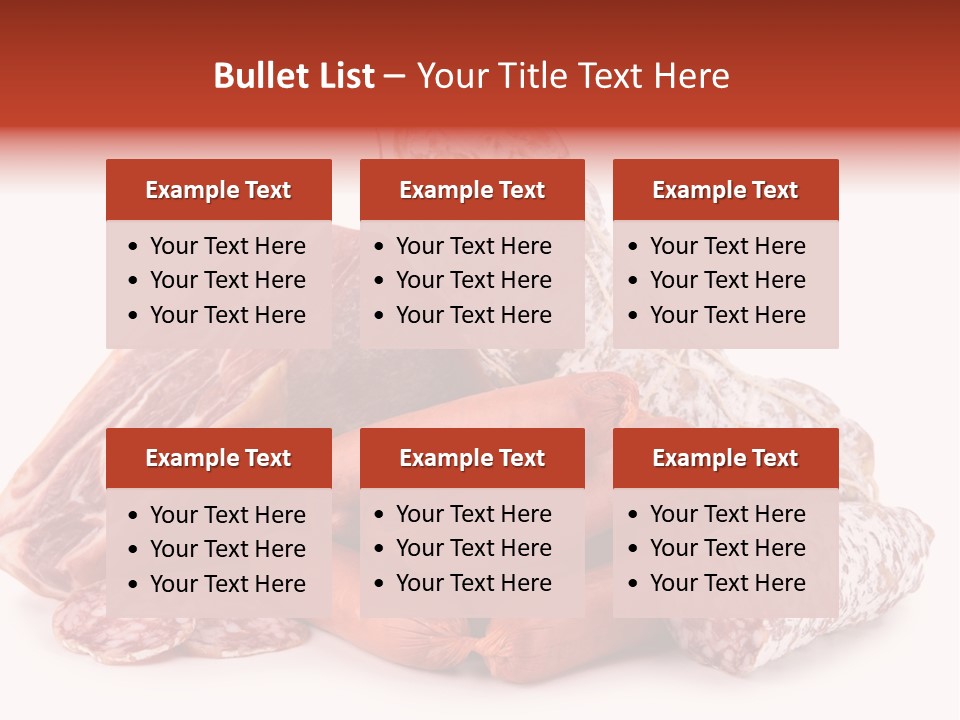 Piece Meat Isolated PowerPoint Template