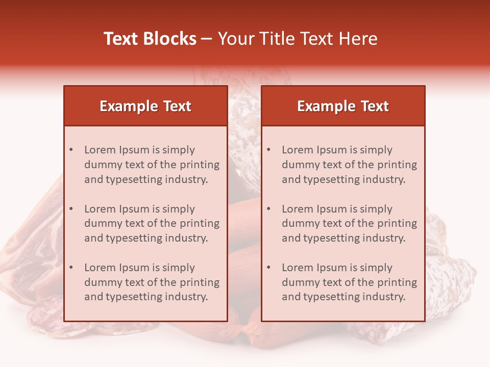 Piece Meat Isolated PowerPoint Template