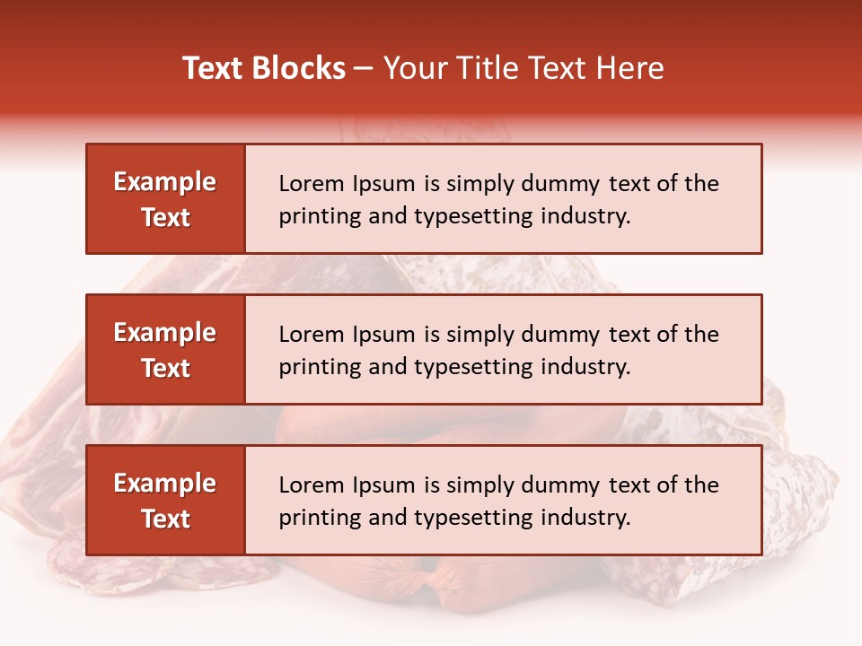 Piece Meat Isolated PowerPoint Template