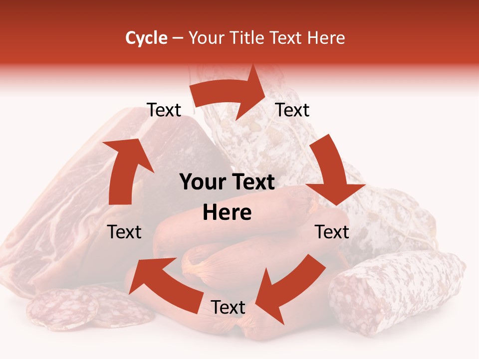 Piece Meat Isolated PowerPoint Template