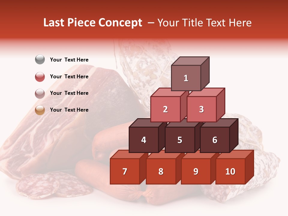 Piece Meat Isolated PowerPoint Template