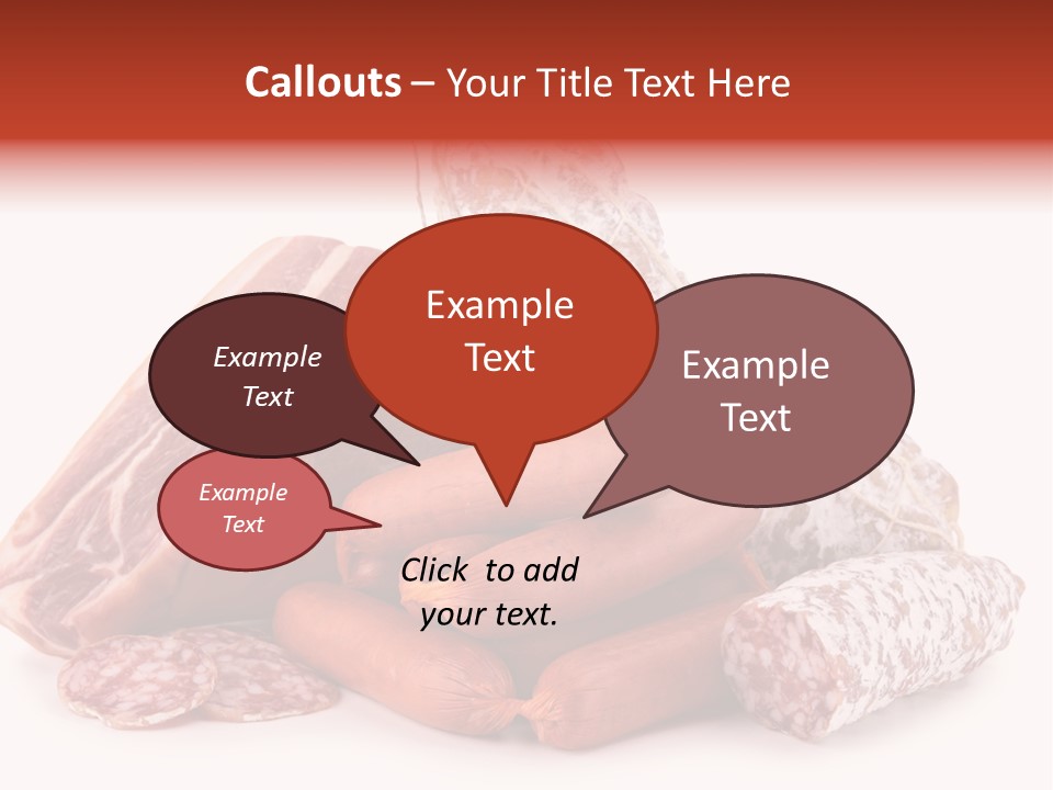 Piece Meat Isolated PowerPoint Template