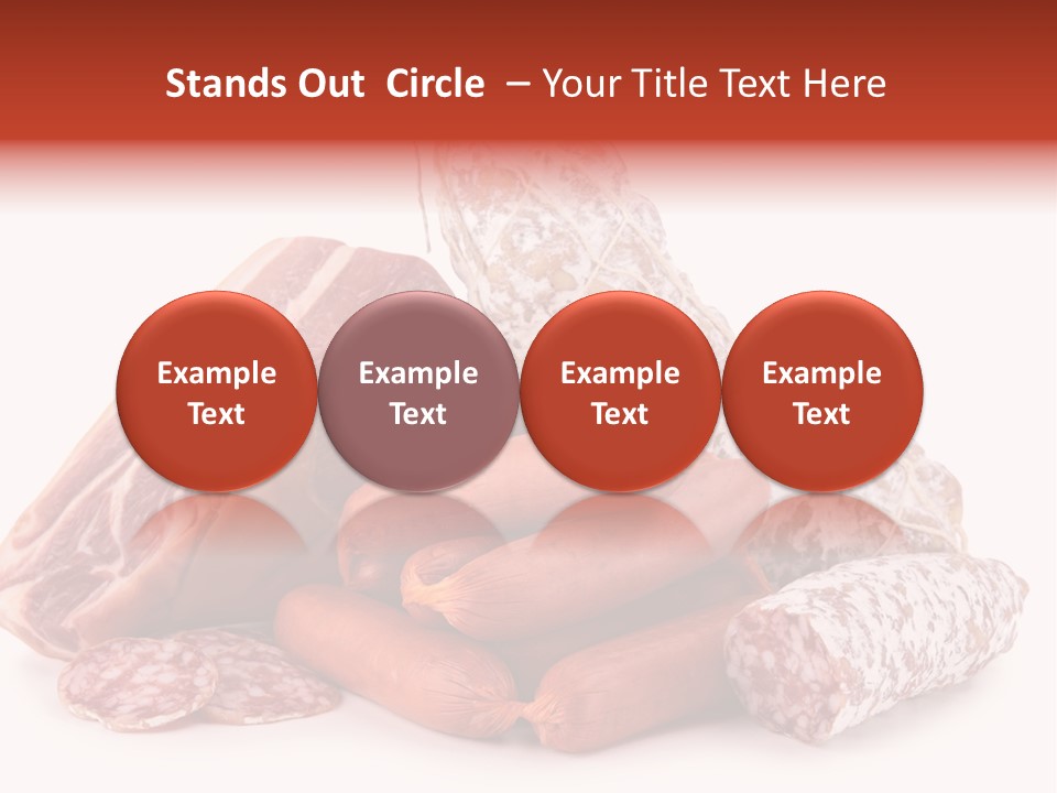 Piece Meat Isolated PowerPoint Template