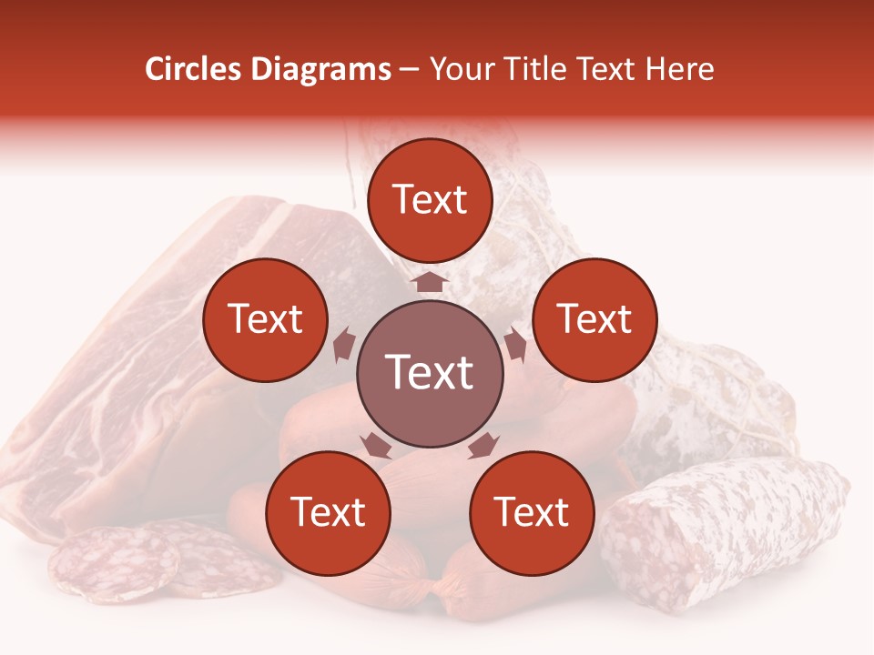 Piece Meat Isolated PowerPoint Template