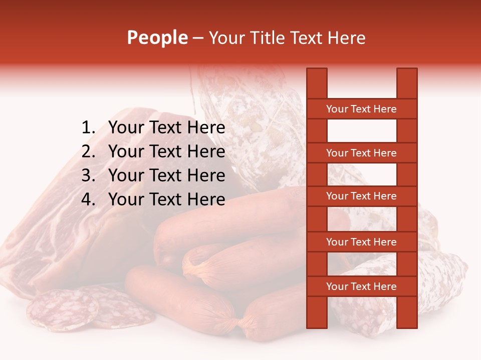 Piece Meat Isolated PowerPoint Template