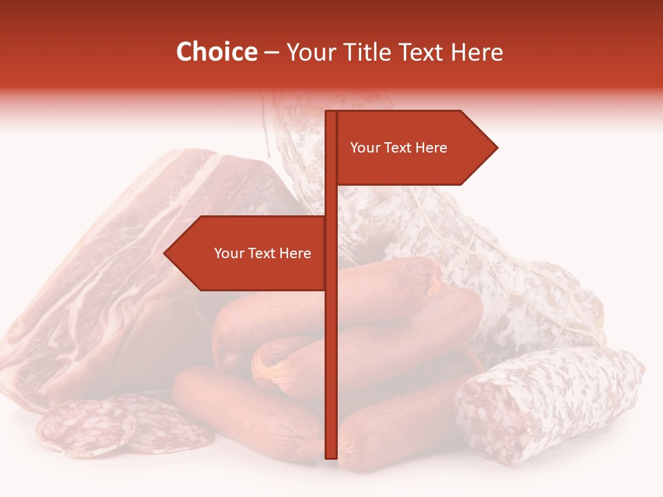 Piece Meat Isolated PowerPoint Template