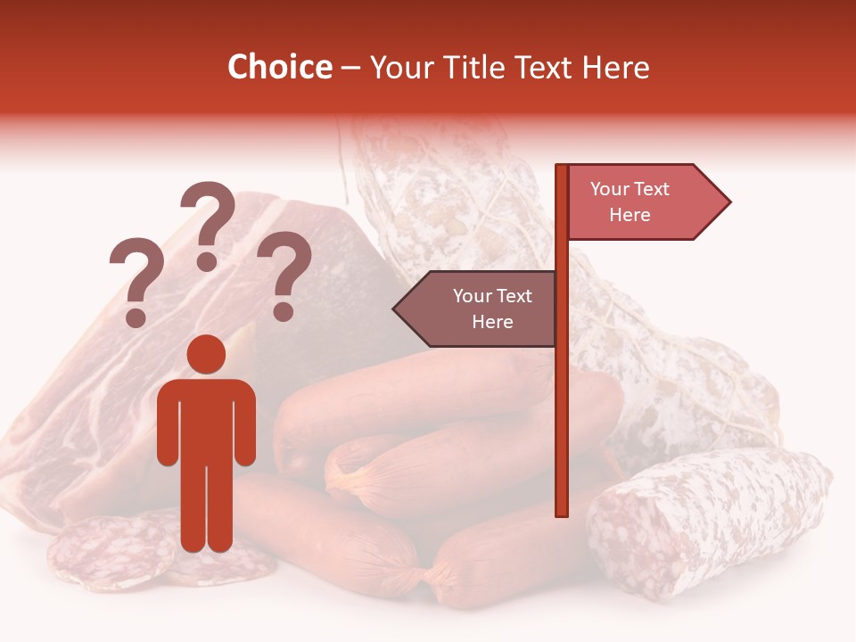 Piece Meat Isolated PowerPoint Template