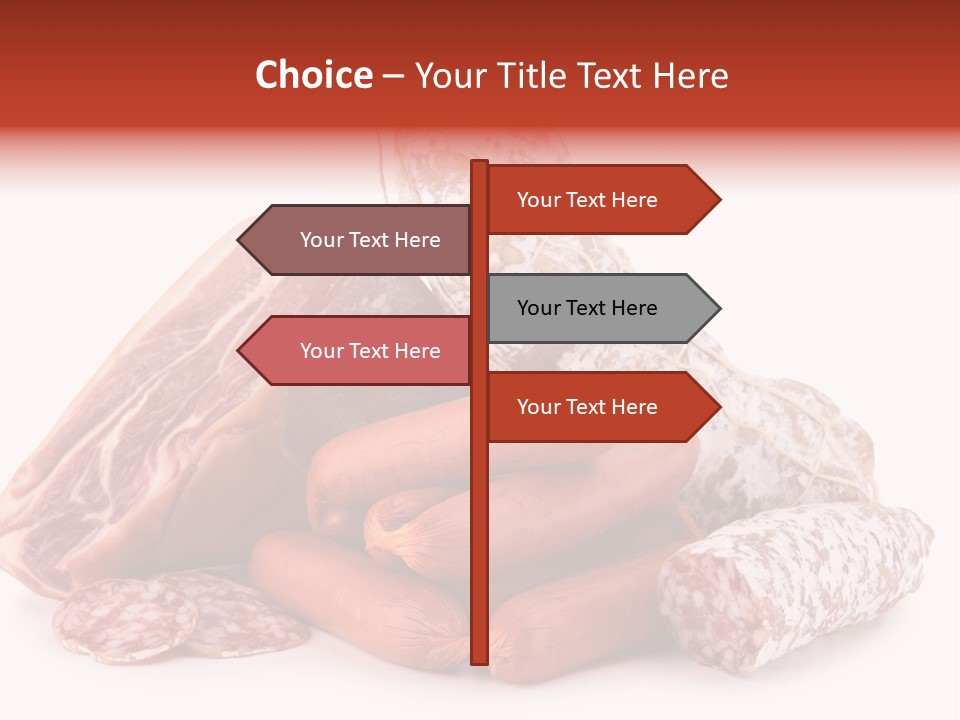 Piece Meat Isolated PowerPoint Template
