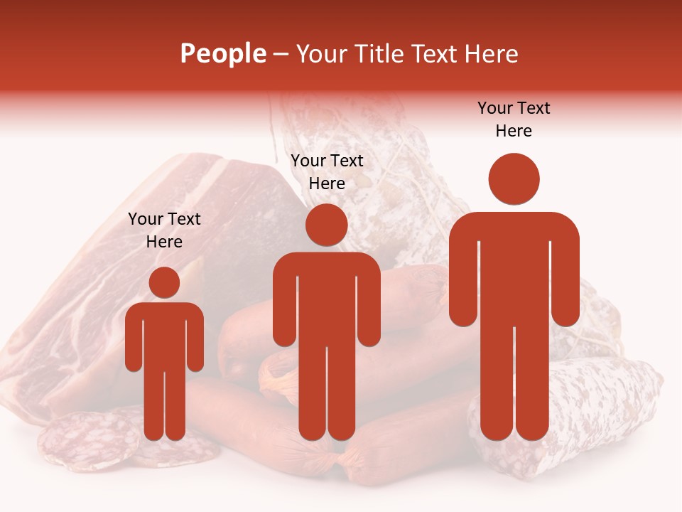 Piece Meat Isolated PowerPoint Template