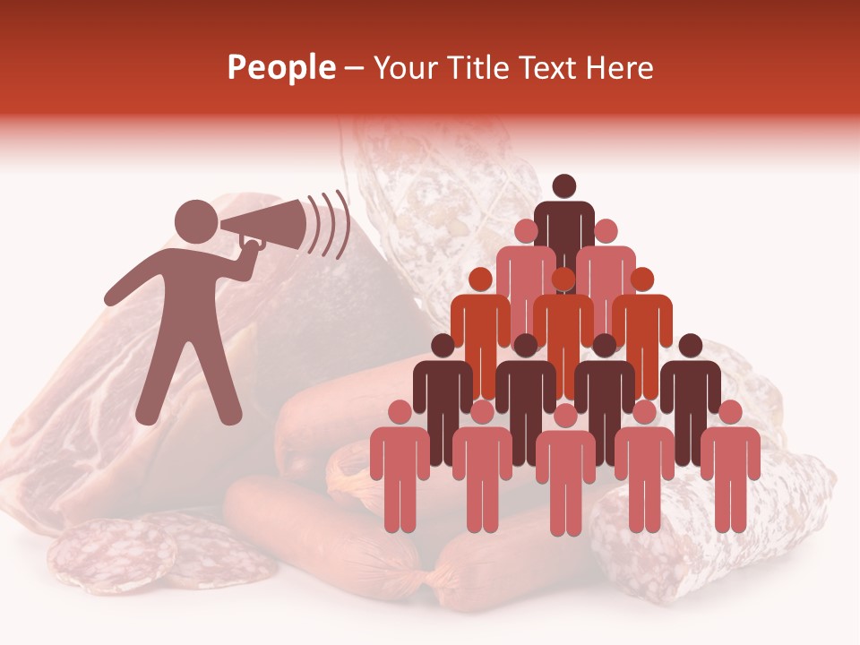 Piece Meat Isolated PowerPoint Template