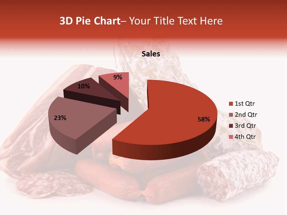 Piece Meat Isolated PowerPoint Template