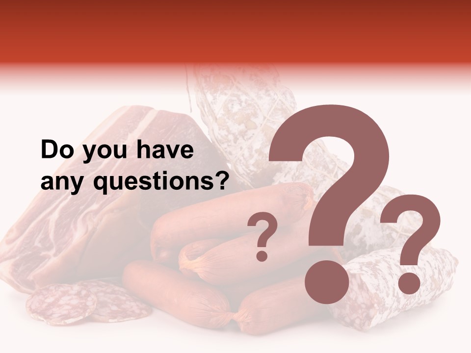 Piece Meat Isolated PowerPoint Template