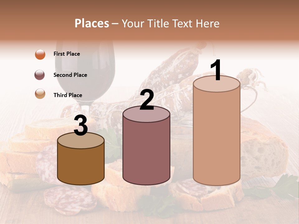 Toast Appetizer Meat PowerPoint Template