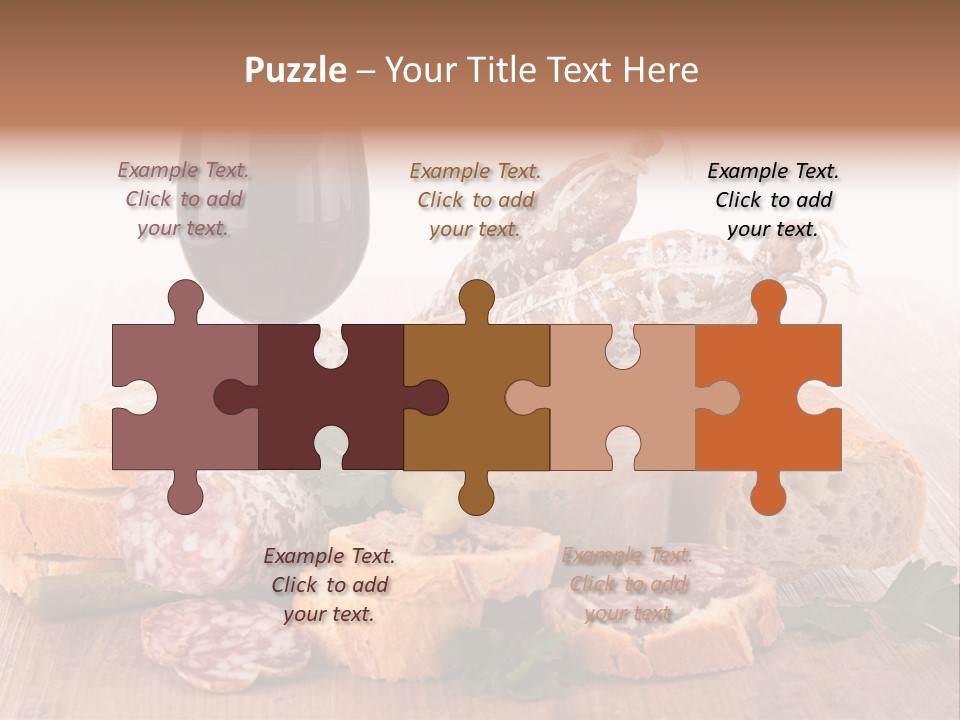 Toast Appetizer Meat PowerPoint Template
