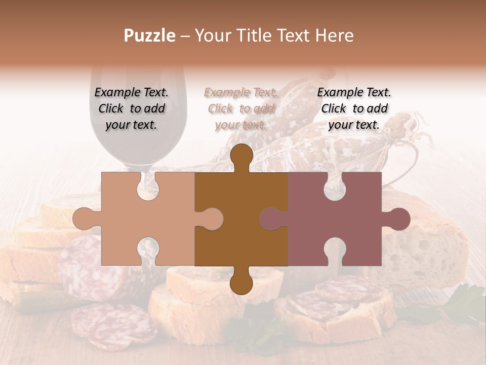 Toast Appetizer Meat PowerPoint Template