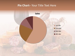 Toast Appetizer Meat PowerPoint Template