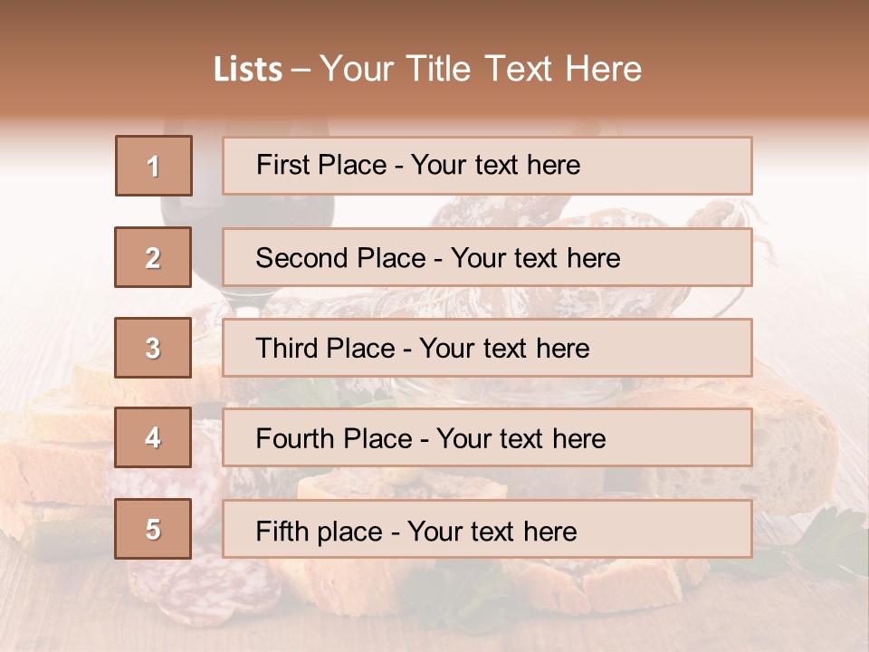 Toast Appetizer Meat PowerPoint Template
