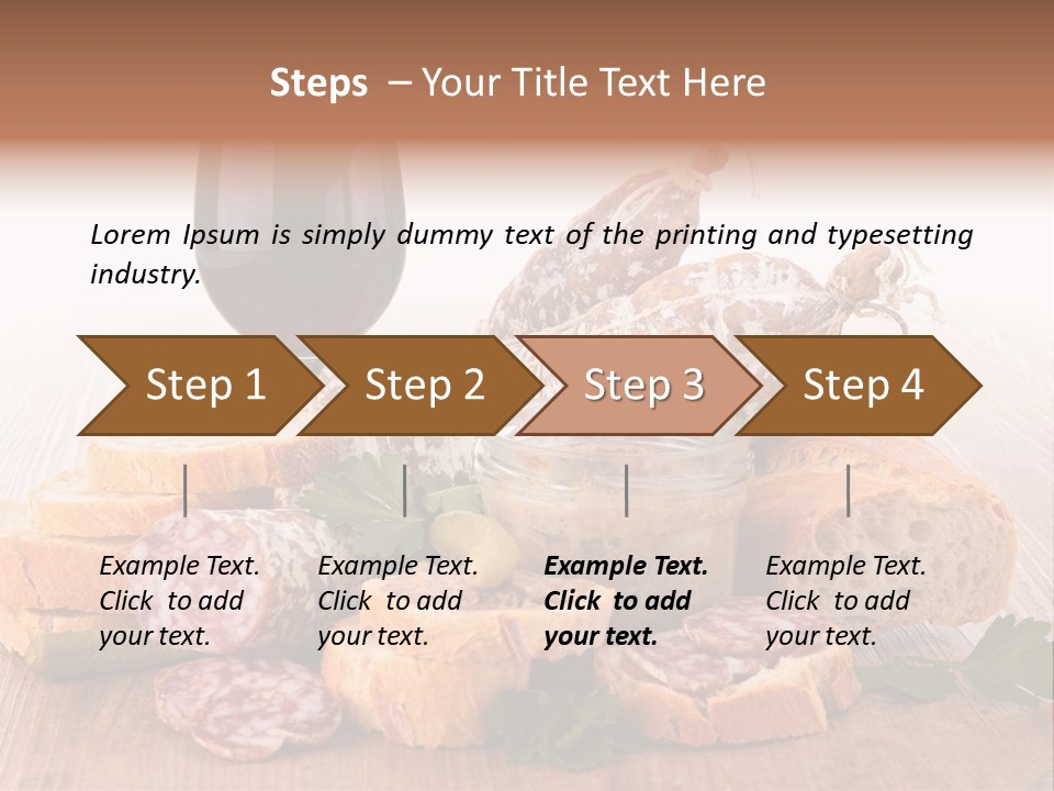Toast Appetizer Meat PowerPoint Template