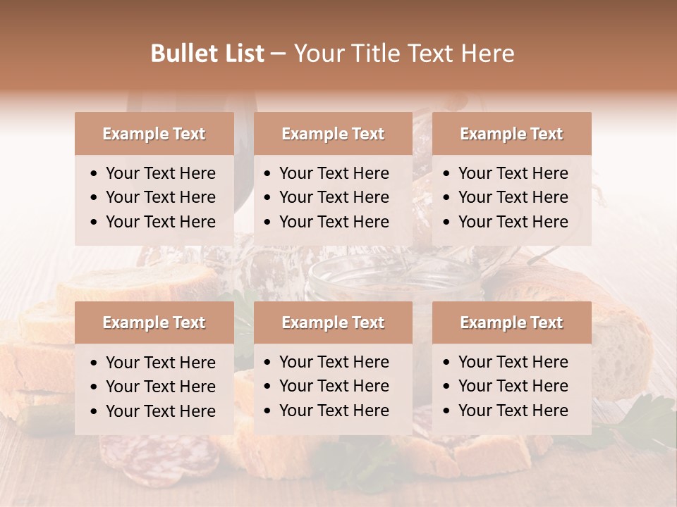 Toast Appetizer Meat PowerPoint Template