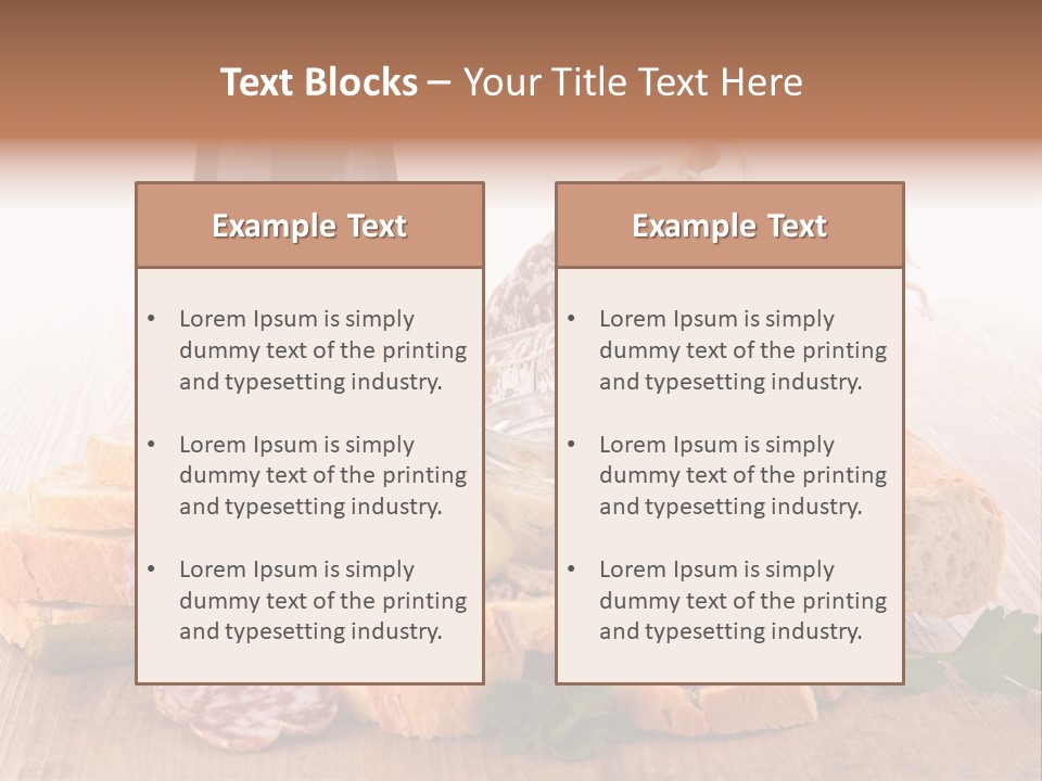 Toast Appetizer Meat PowerPoint Template