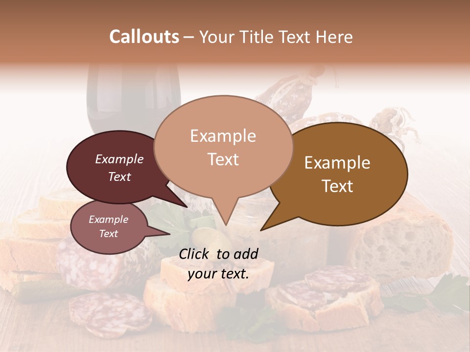 Toast Appetizer Meat PowerPoint Template