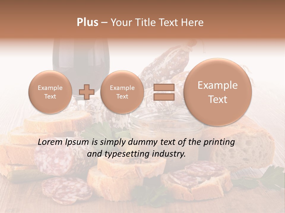 Toast Appetizer Meat PowerPoint Template