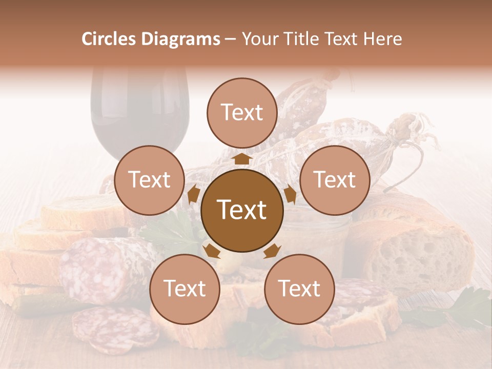 Toast Appetizer Meat PowerPoint Template