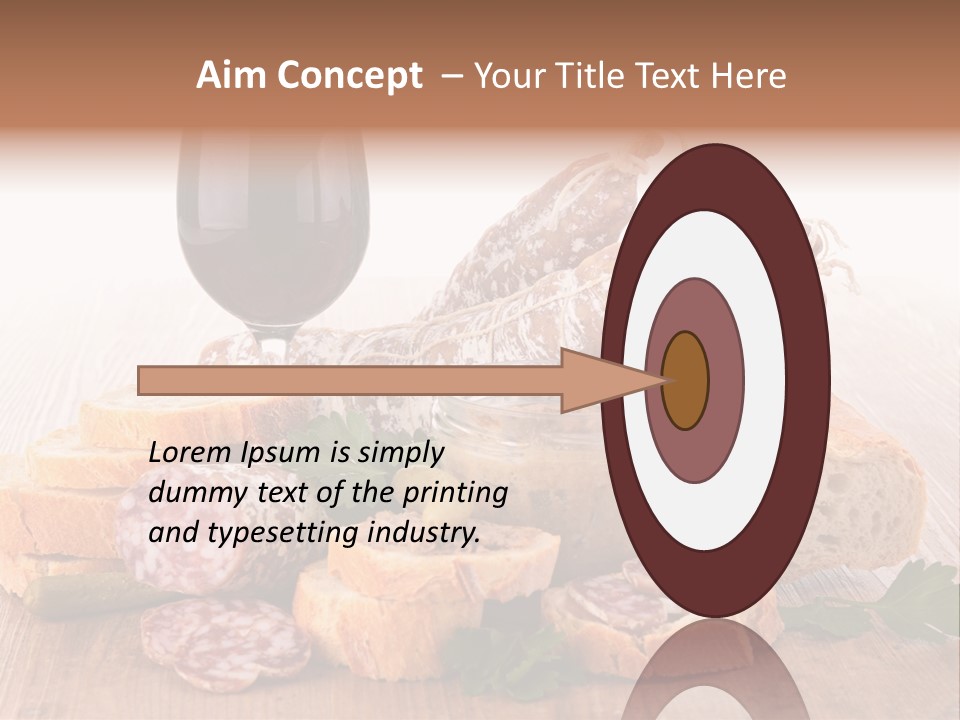 Toast Appetizer Meat PowerPoint Template