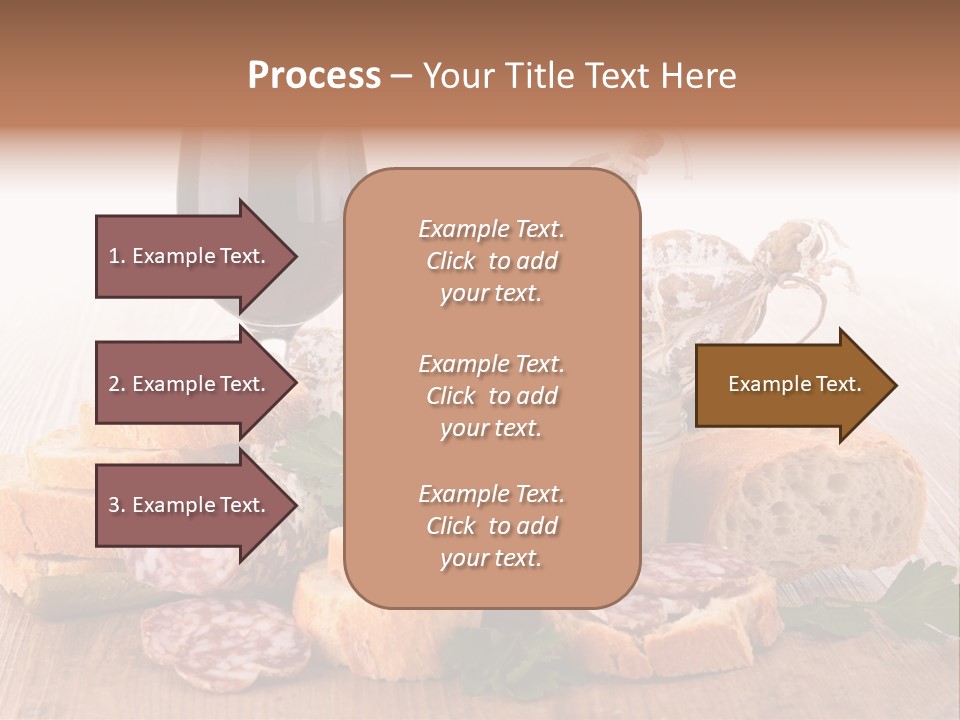Toast Appetizer Meat PowerPoint Template