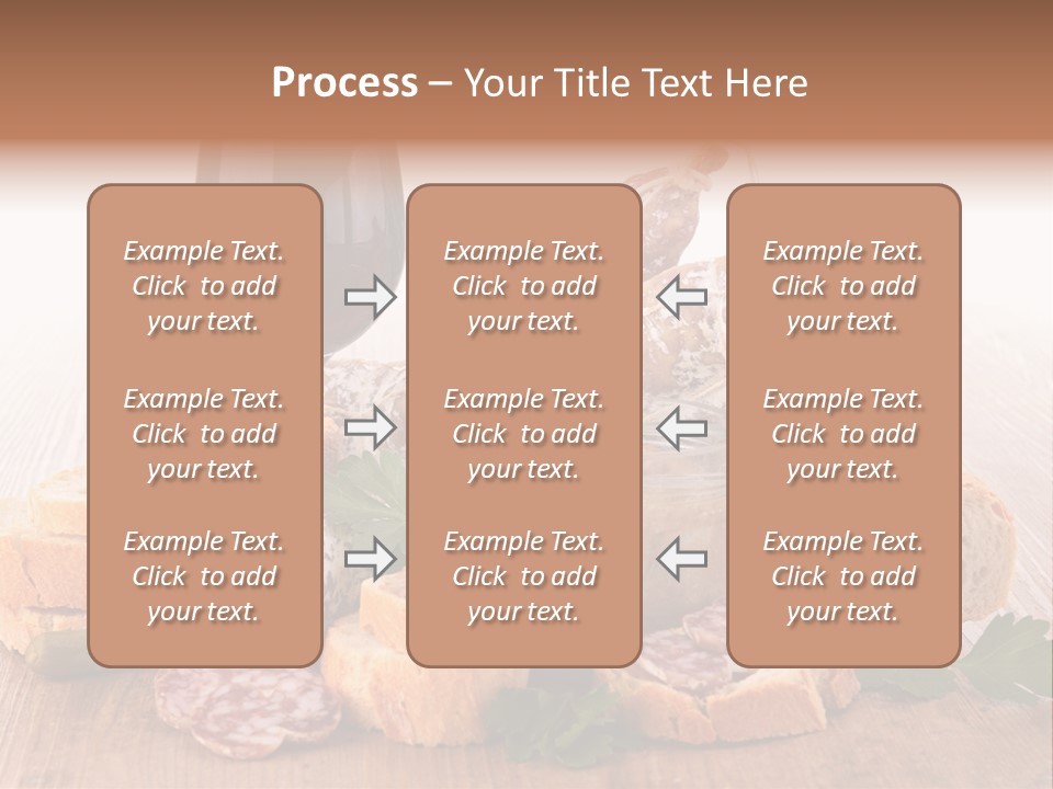 Toast Appetizer Meat PowerPoint Template