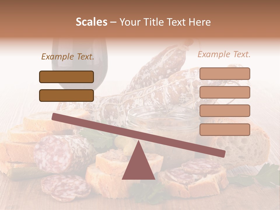 Toast Appetizer Meat PowerPoint Template
