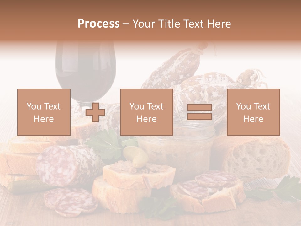 Toast Appetizer Meat PowerPoint Template