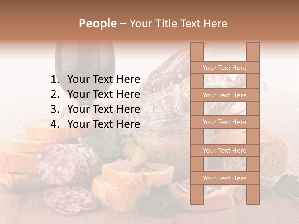 Toast Appetizer Meat PowerPoint Template