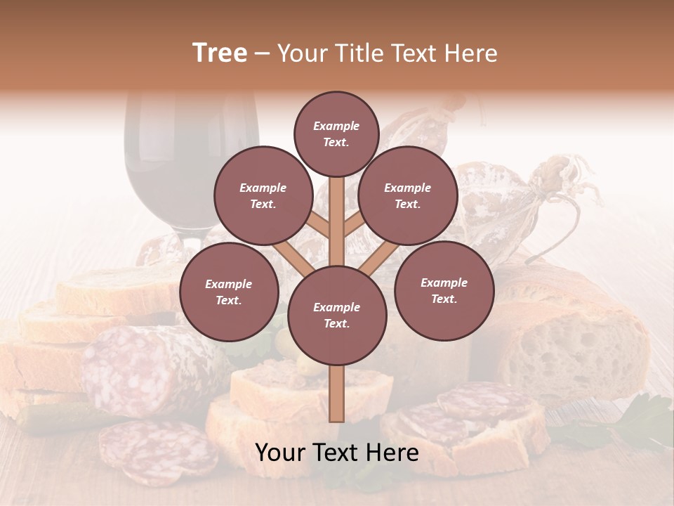Toast Appetizer Meat PowerPoint Template