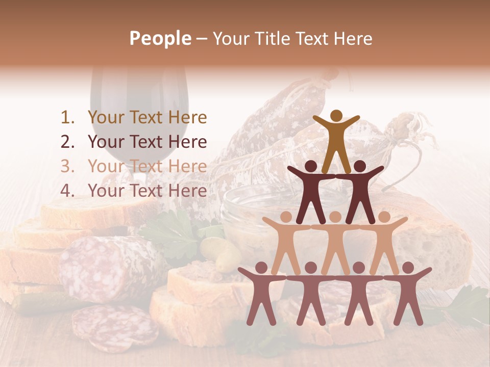 Toast Appetizer Meat PowerPoint Template