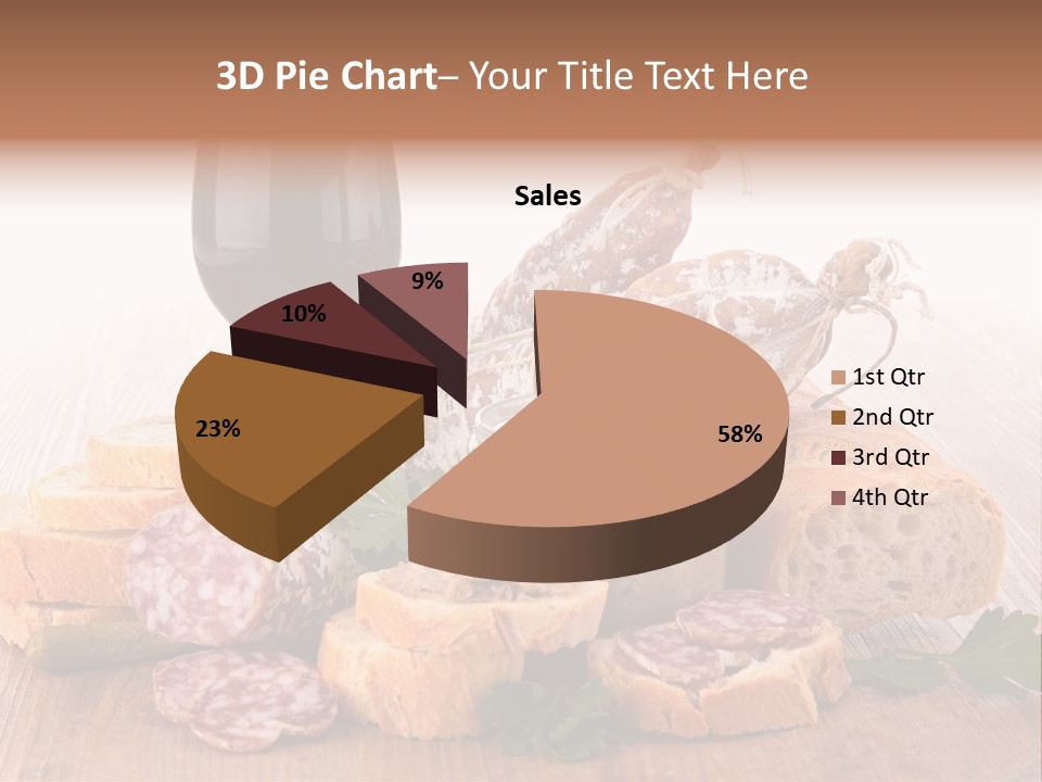 Toast Appetizer Meat PowerPoint Template