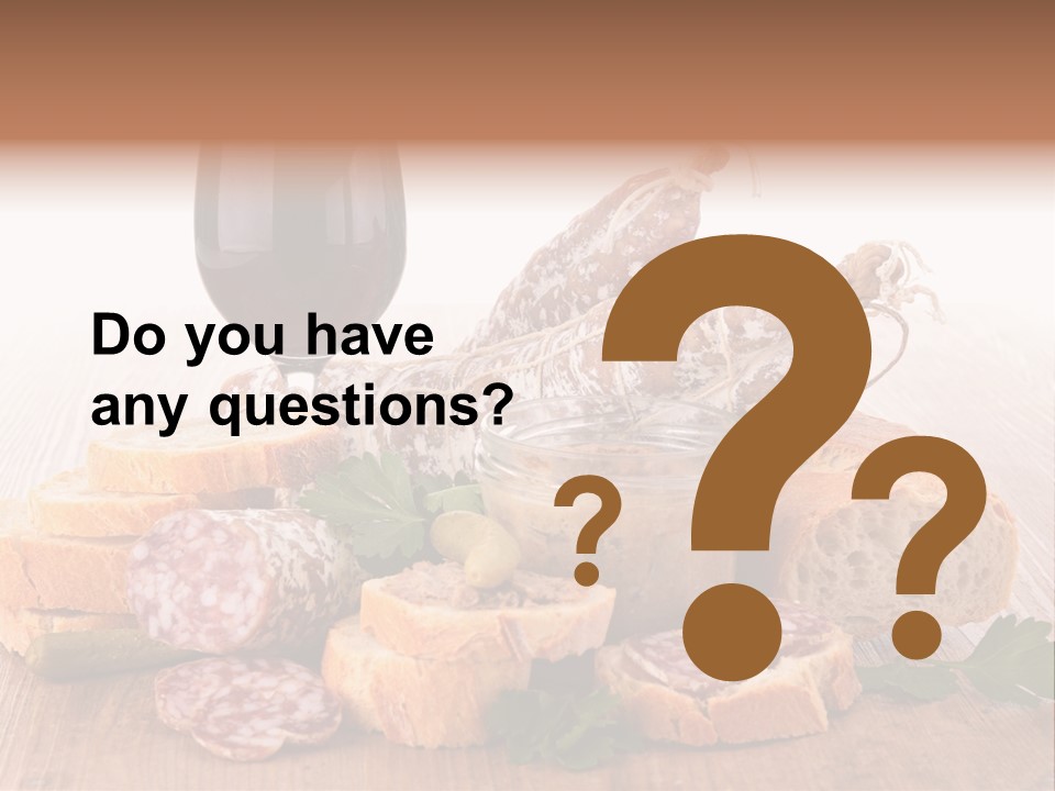 Toast Appetizer Meat PowerPoint Template