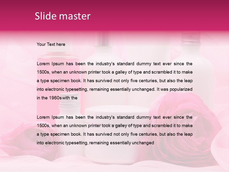 Bottle Persian Buttercup Copy PowerPoint Template