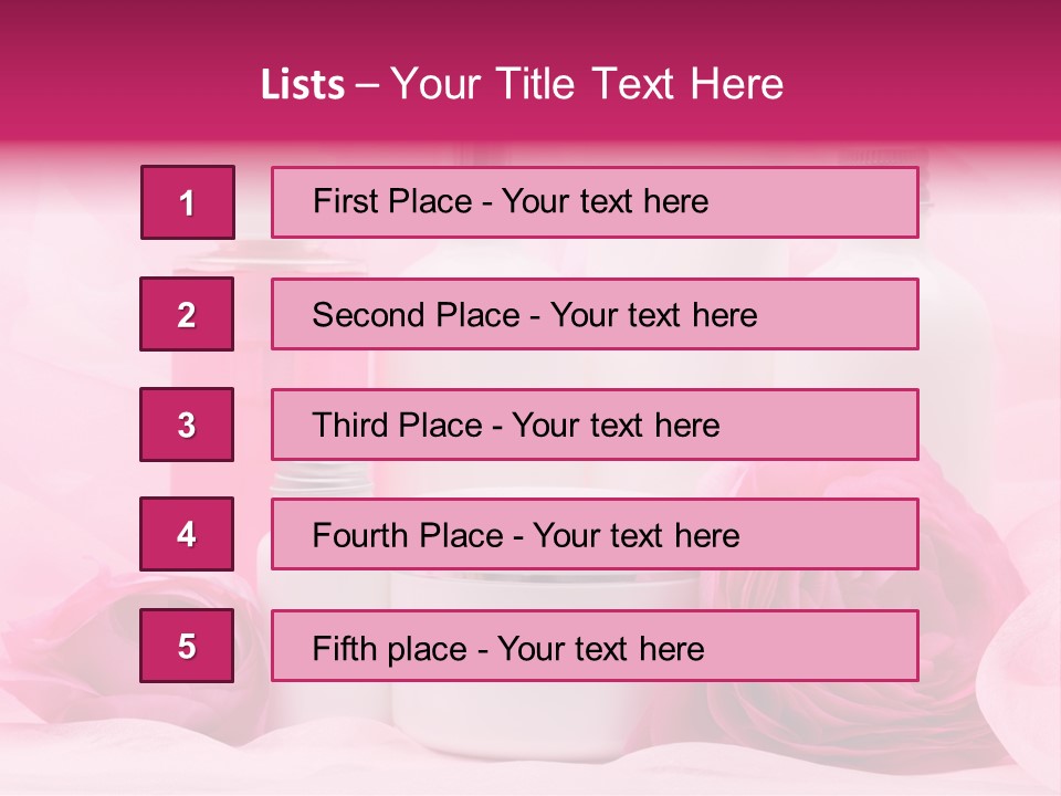 Bottle Persian Buttercup Copy PowerPoint Template