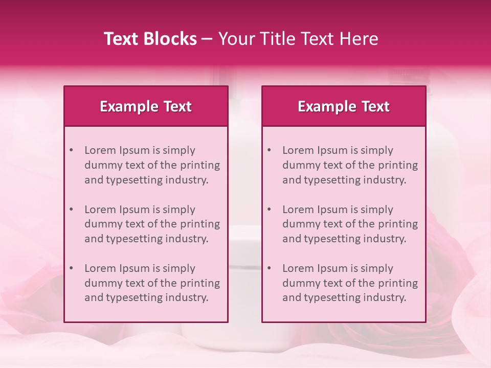 Bottle Persian Buttercup Copy PowerPoint Template