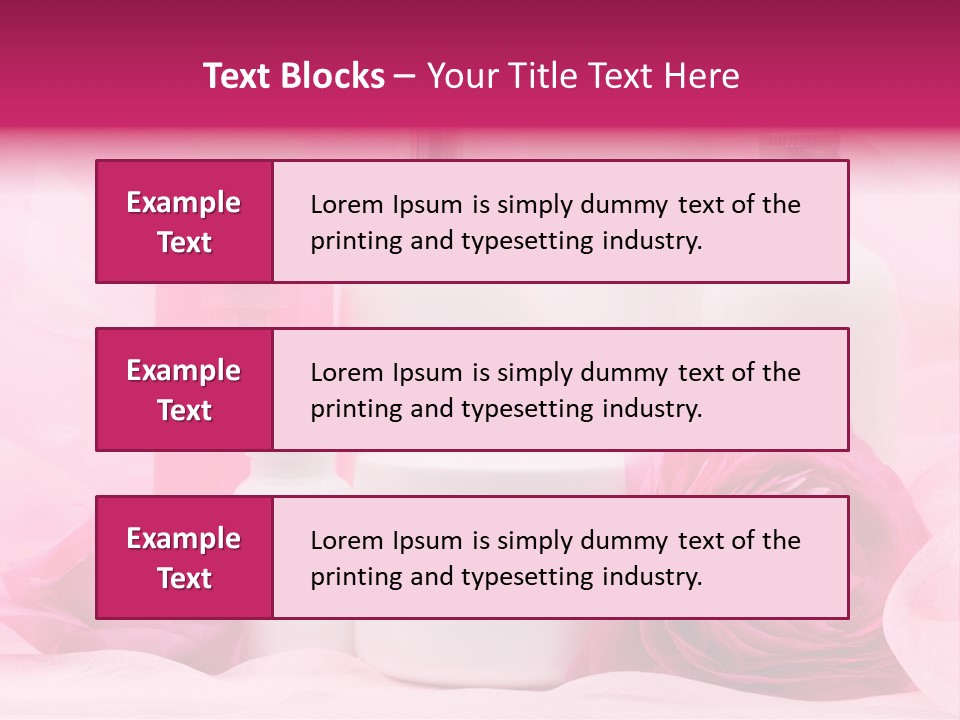 Bottle Persian Buttercup Copy PowerPoint Template