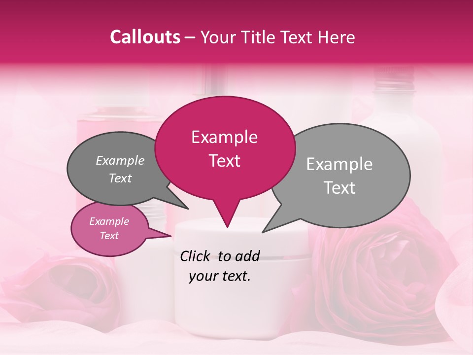 Bottle Persian Buttercup Copy PowerPoint Template