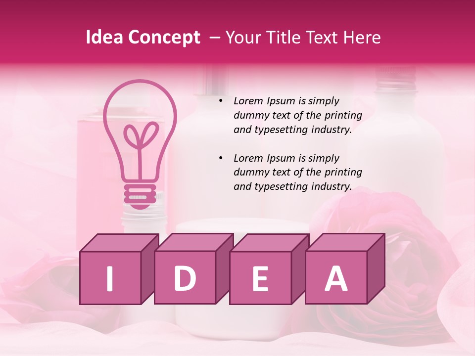 Bottle Persian Buttercup Copy PowerPoint Template