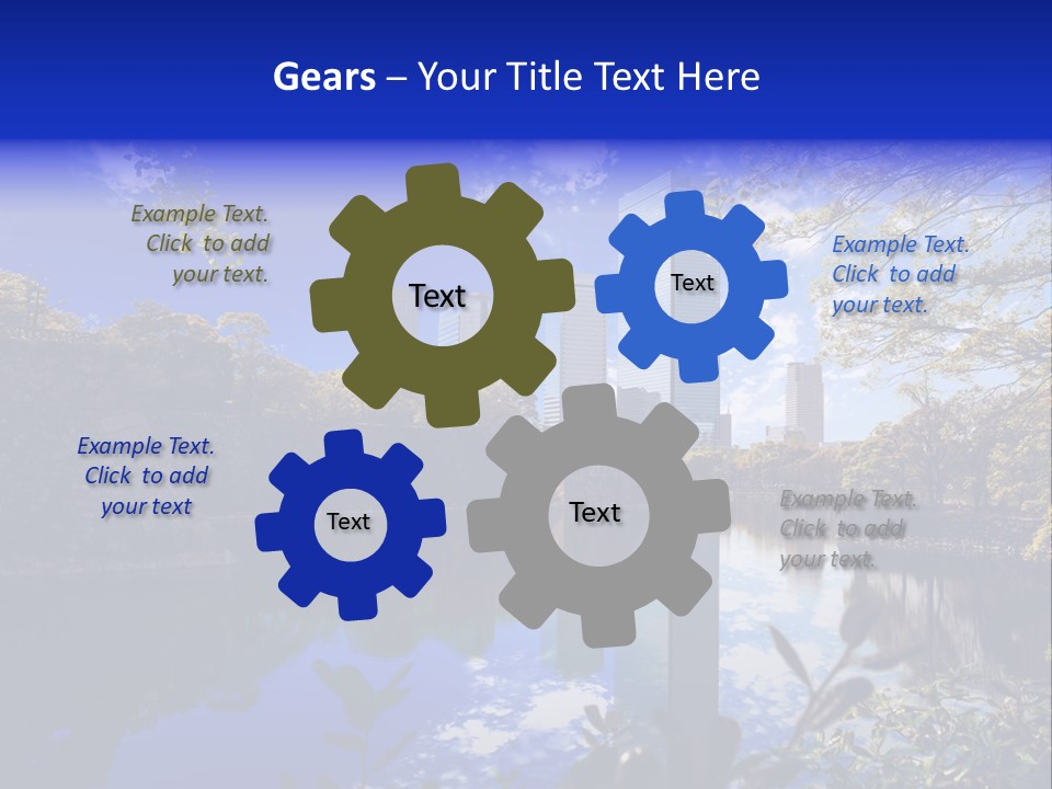 Japanese Garden Peaceful Landscape Chicago PowerPoint Template