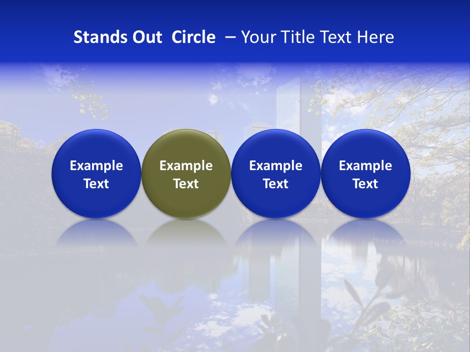 Japanese Garden Peaceful Landscape Chicago PowerPoint Template