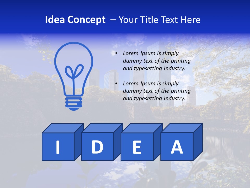 Japanese Garden Peaceful Landscape Chicago PowerPoint Template